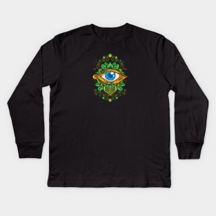 Eye of Horus Kids Long Sleeve T-Shirt